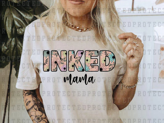 Inked Mama Graphic Tee – Elevate Your Style with Blossoming Charm