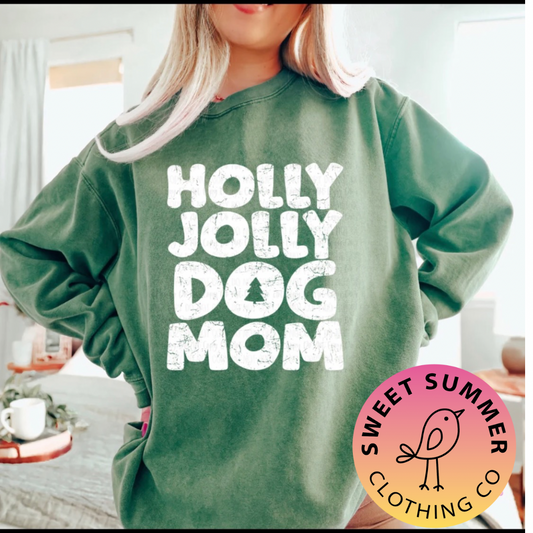 Holly Jolly Dog Mom Sweatshirt