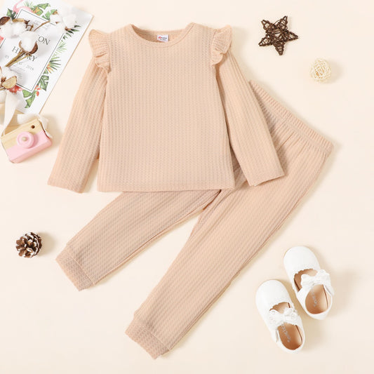 Ruffle Textured Girls Outfit