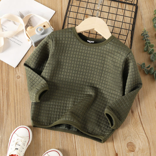 Toddler Girl/Boy Textured Green Sweater