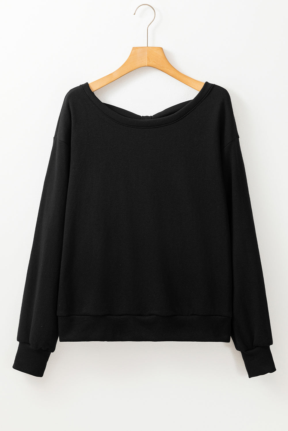 Bow Cutout Long Sleeve Sweatshirt