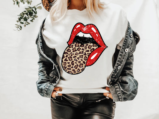 Leopard Tongue Graphic Tee or Sweatshirt