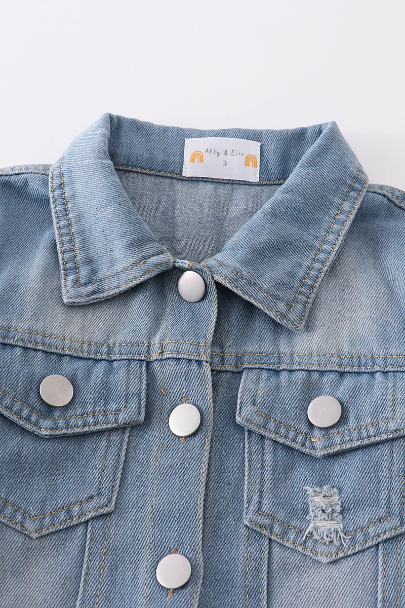 Girls' Denim Jacket - Trendy Styles for Little Fashionistas!