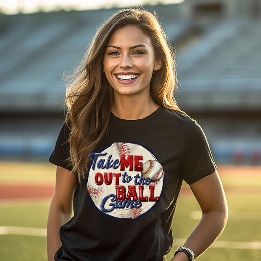 Hit a Style Home Run with 'Take Me Out to the Ballgame' Graphic Tee