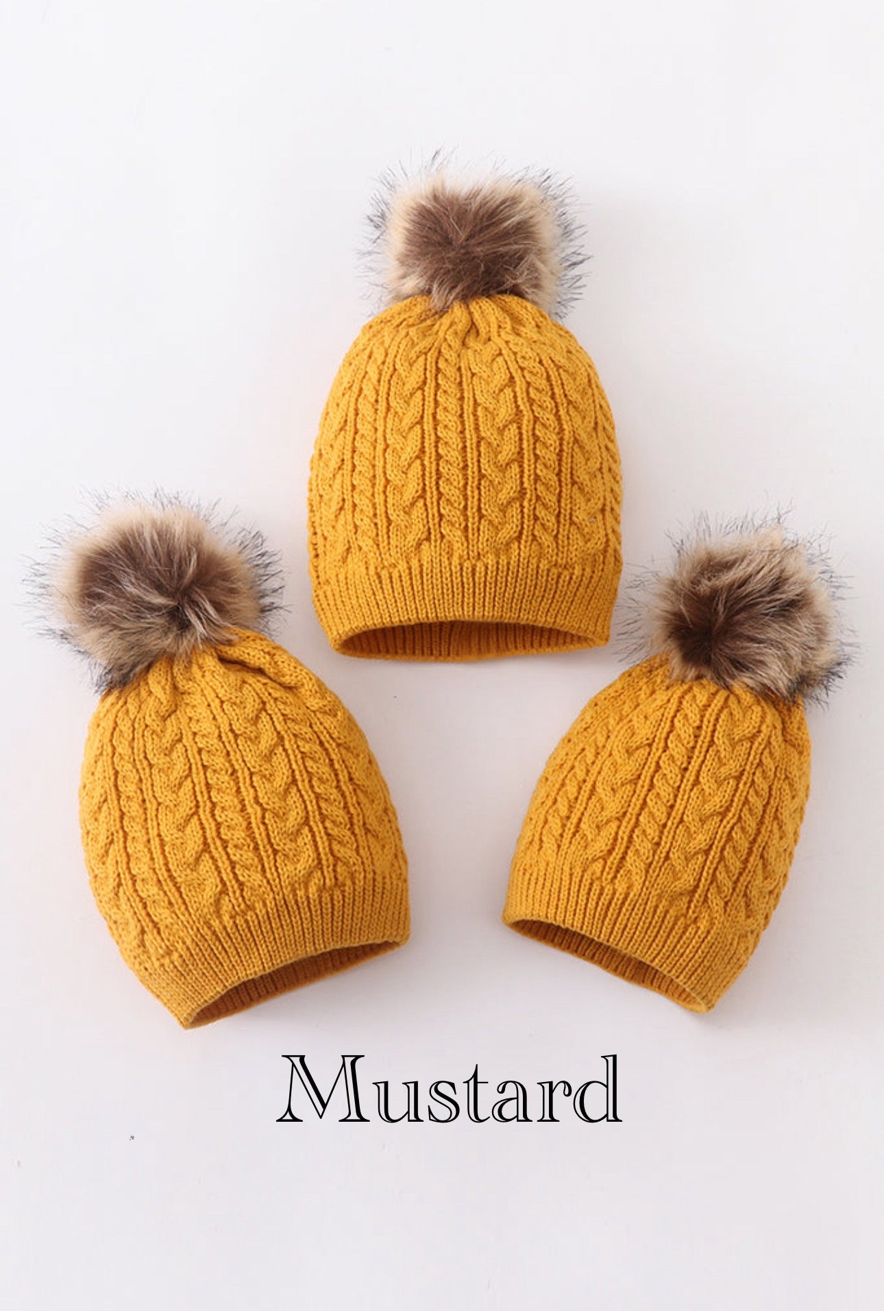 Cable Knit Beanies- Adult and Kids