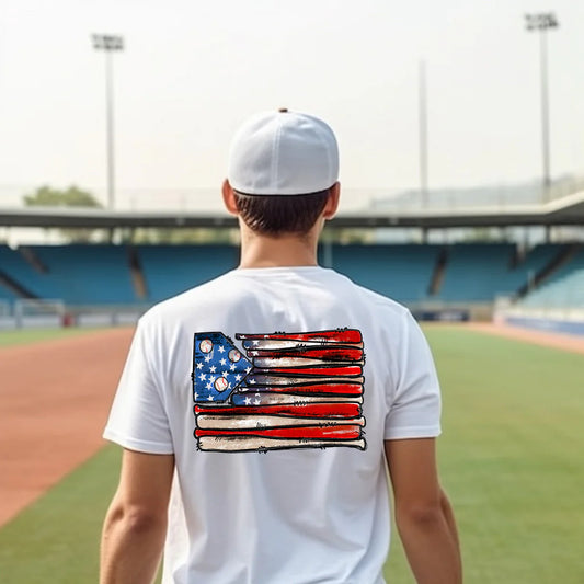Home Run Style: Baseball Flag Graphic T-Shirt or Sweatshirt