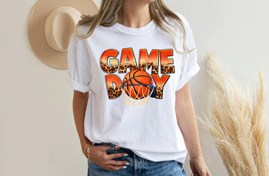 Court-Ready Style: Game Day Basketball Graphic T-Shirt - Slam Dunk In Fashion!