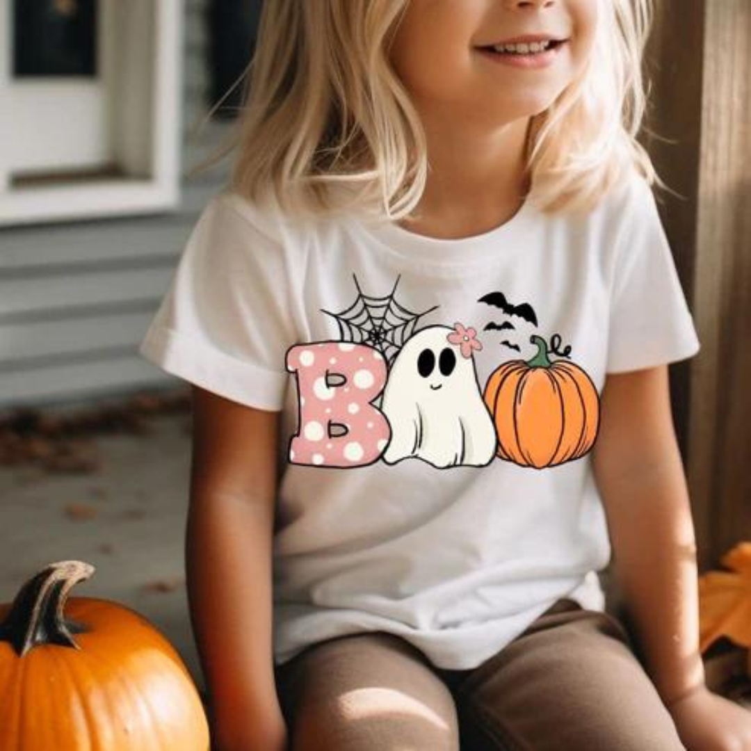 Halloween Boo Shirt for Girls