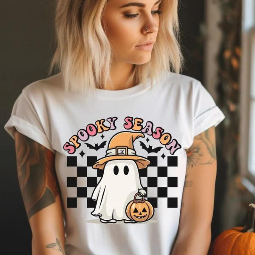 Checkered Spooky Season Shirt