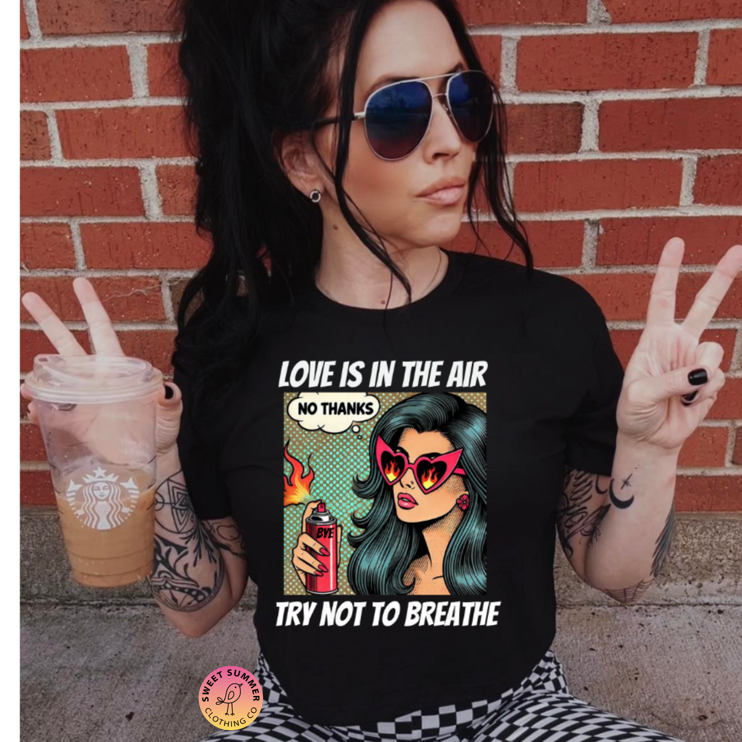 Love Is in the Air Try Not to Breathe Shirt