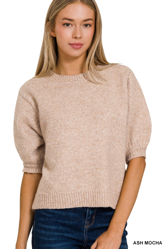 Puff Short Sleeve Sweater