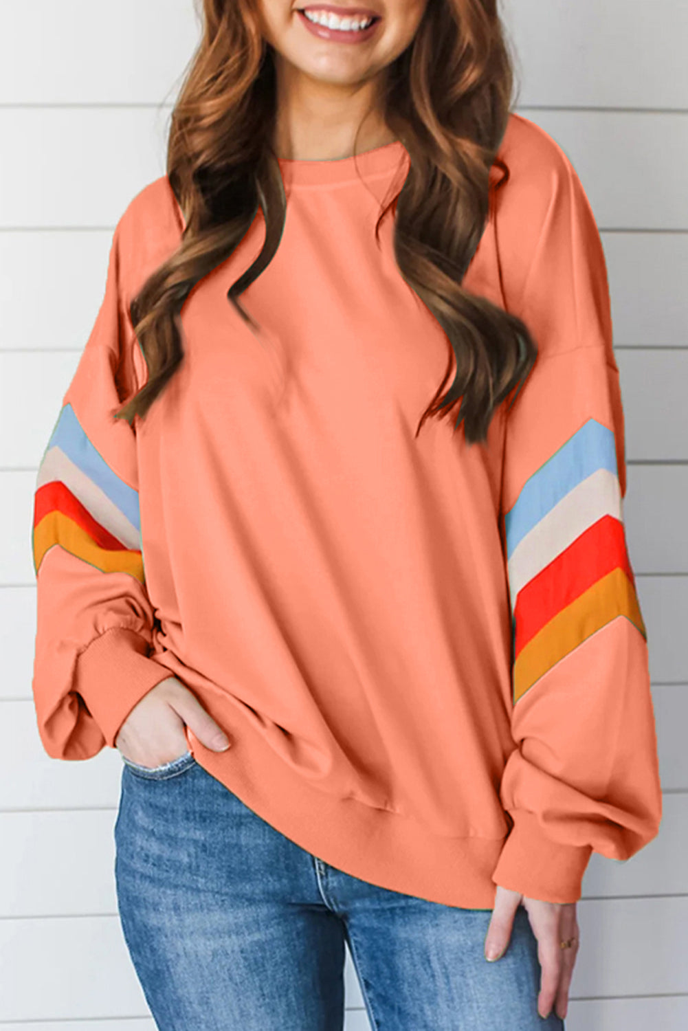 Contrast Long Sleeve Sweatshirt