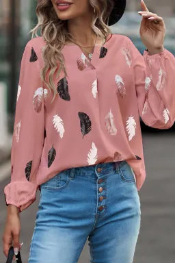 Womens Feathered Blouse