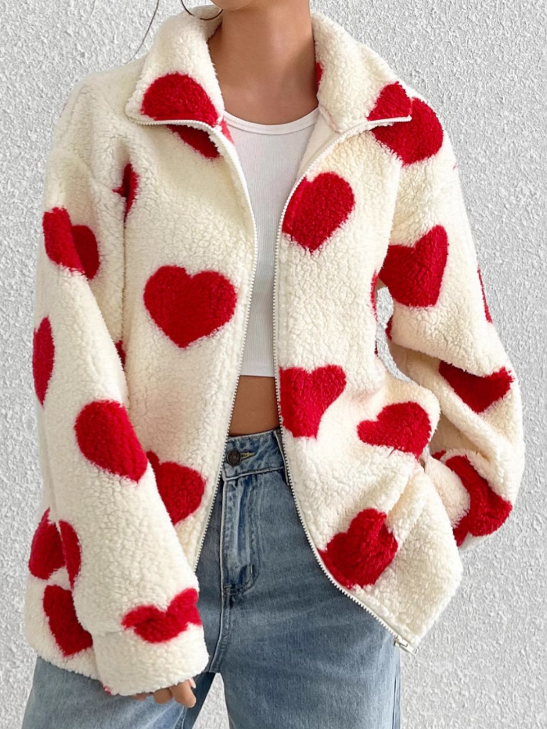 Heart Drop Shoulder Jacket