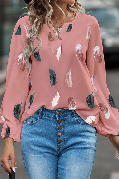 Womens Feathered Blouse