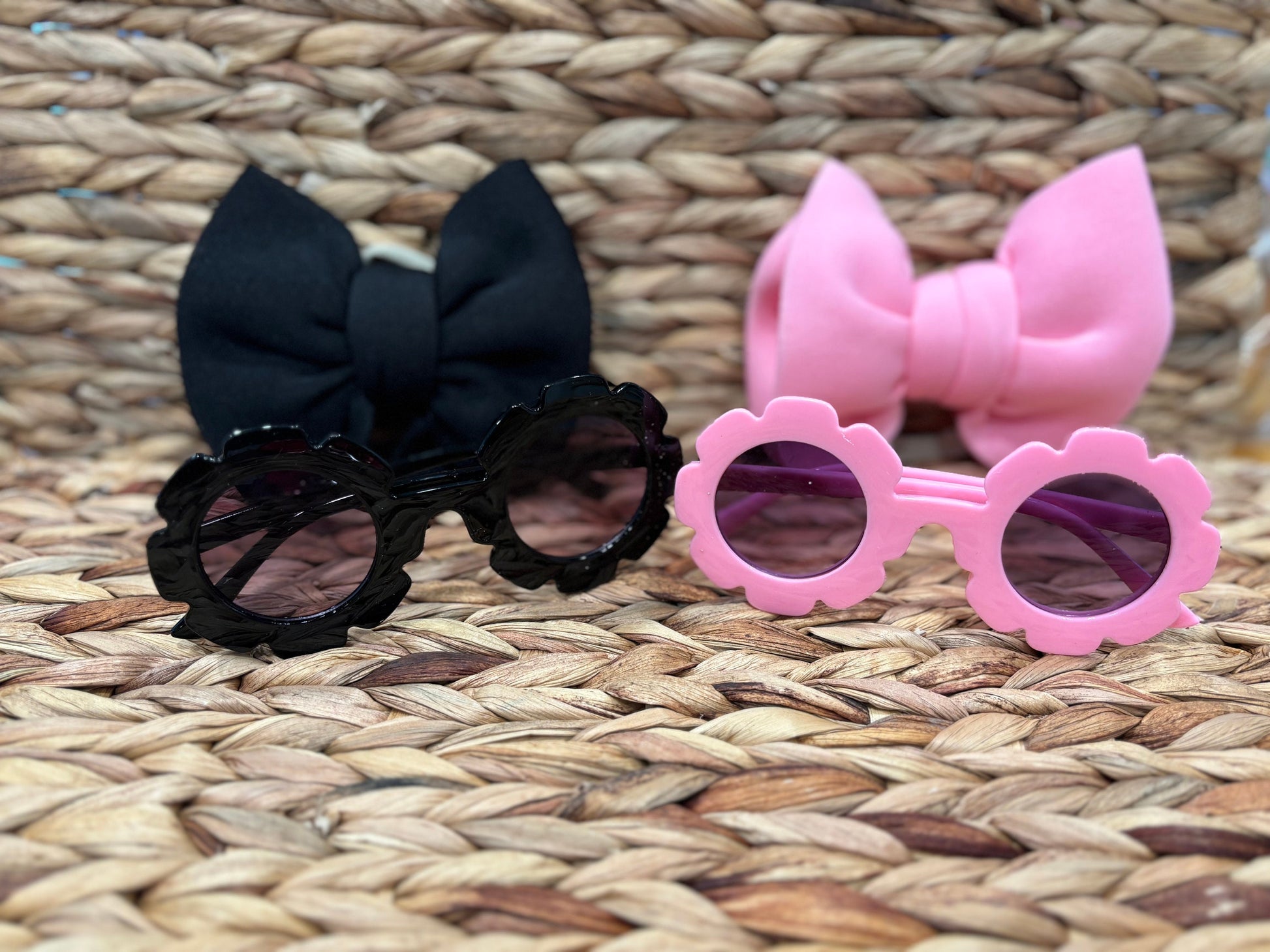 Girls sunglasses and matching bow headband, toddler girl sunglasses, toddler sunglasses and bow set