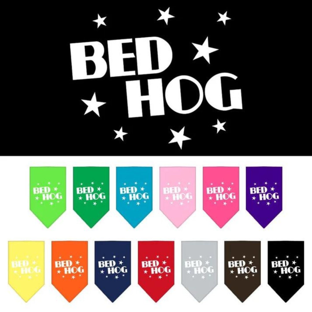 Bed Hog Pet Bandana, Dog Scarf, Pet Accessories