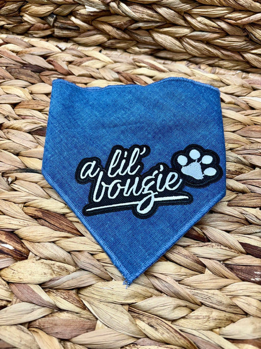 Small Dog Bandana, Pet Bandana, Dog Patch Bandana, A Lil’ Bougie Pet Bandana, XS- 11",