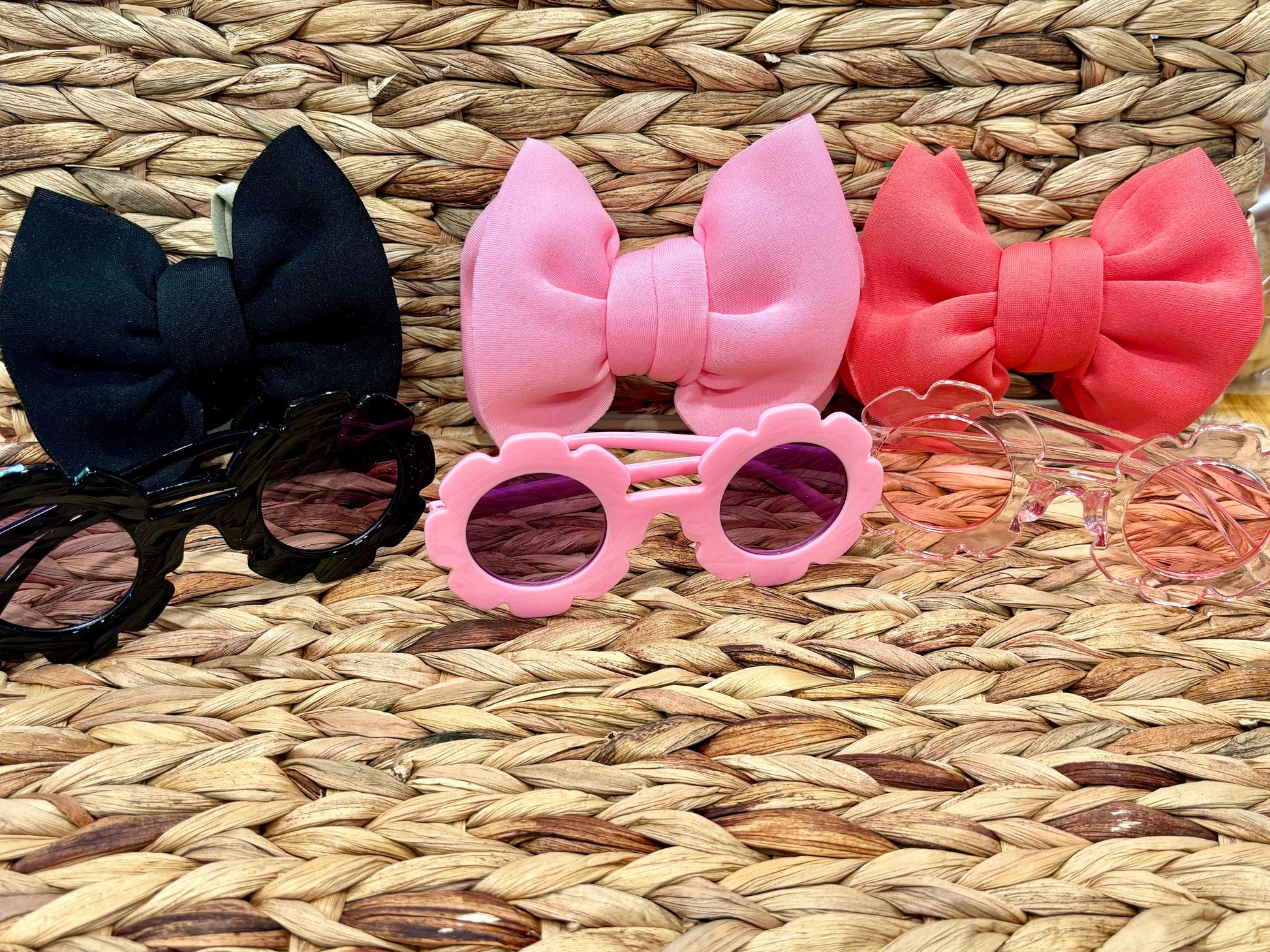 Girls sunglasses and matching bow headband, toddler girl sunglasses, toddler sunglasses and bow set