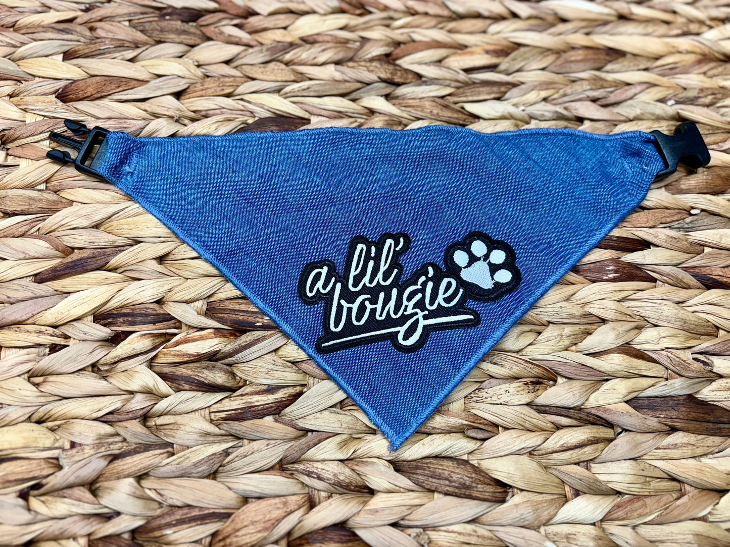 Small Dog Bandana, Pet Bandana, Dog Patch Bandana, A Lil’ Bougie Pet Bandana, XS- 11",