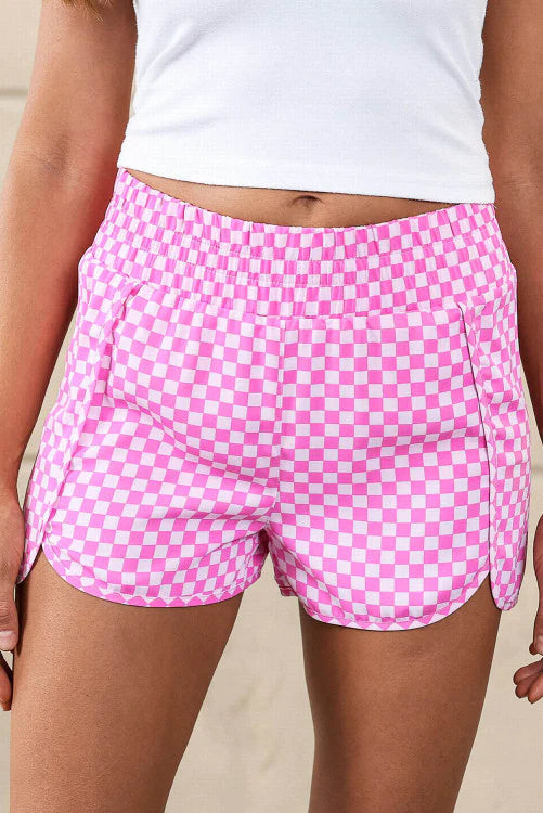 Checkered Athletic Shorts